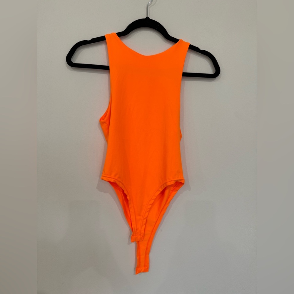 Vibrant Orange One Piece bodysuit size Small